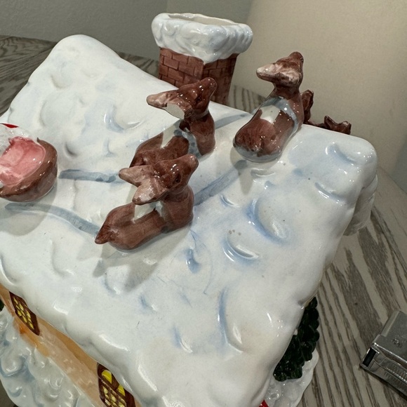 Vintage Corning Factory Ceramic Christmas Cookie Jar - Picture 7 of 9